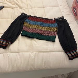 Alice and Olivia rainbow top